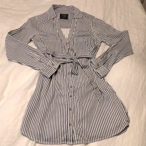 Abercrombie striped shirt dress XS